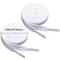 thumbnail image 3 of 8mm Flat Laces White - Suitable for Sports and Leisure Shoes, Sturdy, for Men and Women, 3 of 7