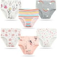 thumbnail image 3 of Usaibhir Little Girls Undies Soft Cotton Assorted Underwear 6 Pack Toddler Kids Breathable Comfort Panties 2-8T, 3 of 10