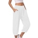 thumbnail image 1 of Pantalones capri elásticos de cintura alta para mujer: pantalones capri informales y cómodos con bolsillos, tallas S-XXL, 1 of 8
