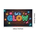 thumbnail image 3 of Neon Theme Let's Glow Banner Creative Decorative Glow in the Dark Neon Party Banner for Music Event Dance Party Kids Celebration, 3 of 7