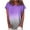 Purple, variant on Women's Plus Size Short Sleeve Gradient Color Tunic T-Shirt