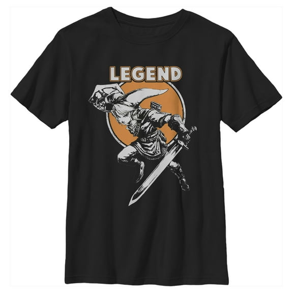 Boy's Nintendo Legend of Zelda Link Hero  Graphic Tee Black Large