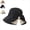 Black, variant on Bowknot Wide Brim Sun Protective Hat, Elegant Straw Garden Hat with Bow, Stylish Lightweight Cap for Outdoor Hiking