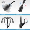 thumbnail image 4 of Kibi USA High Arc Pull Out Single Level Lead Free Brass Kitchen Faucet with Sprayer and Magnetic Docking Oil Rubbed Bronze Bronze Finish, 4 of 5