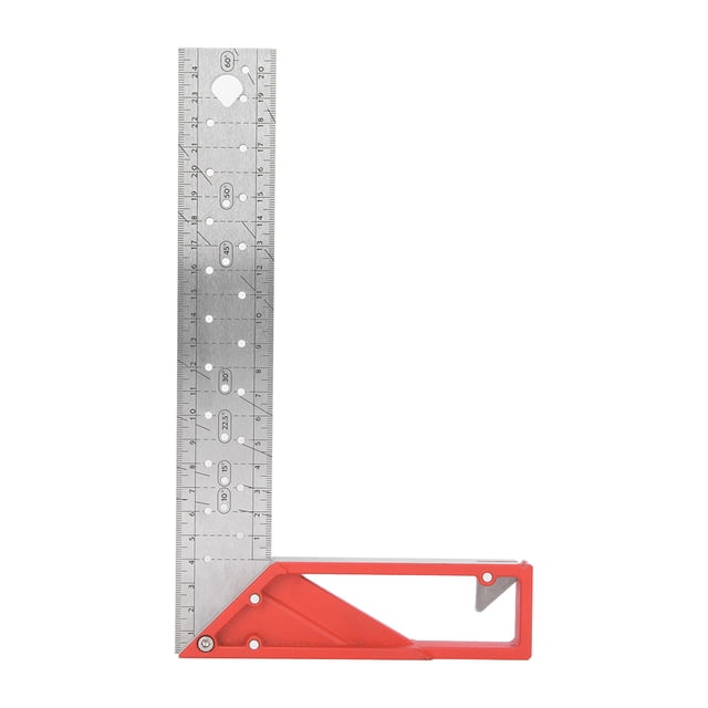 Ruler, With Multi-Angle Marking And Scale Ruler Can Be Tilted Stainless Steel Blades Woodworking Ruler, For Industrial 25CM