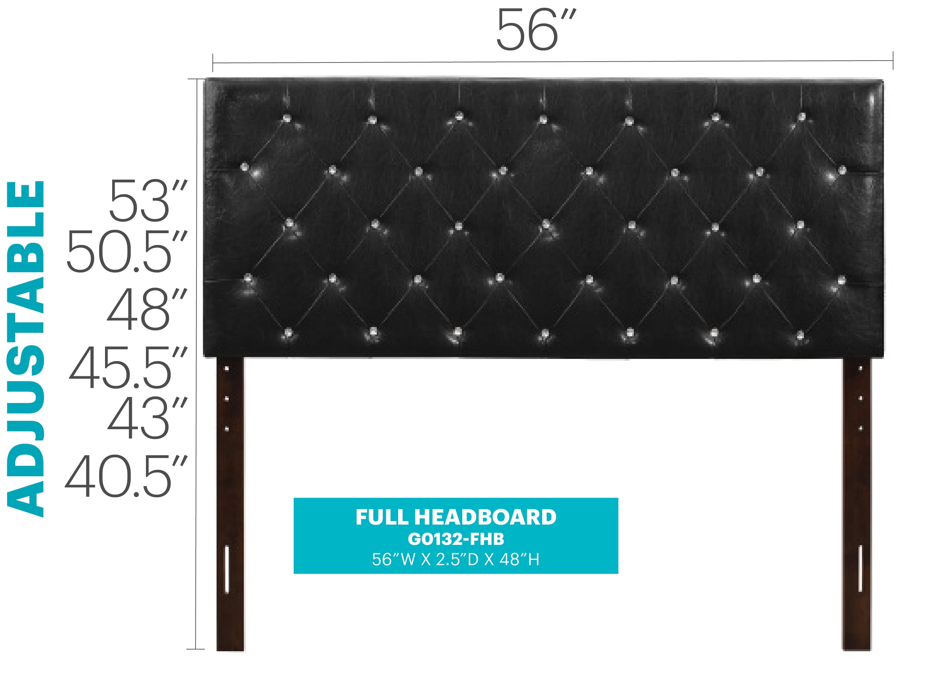Glory Furniture Super Nova G0132-FHB Black Headboard