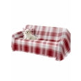 thumbnail image 2 of Red Checkered Sofa Covers for 2-3 Cushion Couch L-Shaped Sectional, Red White Plaid Farmhouse Washable Sofa Covers Slipcover for Living Room Furniture, Couch Cover Blanket 71"x134", 2 of 9