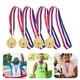 thumbnail image 2 of 8 medallas de metal con forma de espiga de trigo para eventos deportivos, premios, trofeos, medallas para competiciones, celebraciones, reconocimientos y medallas de fútbol., 2 of 8