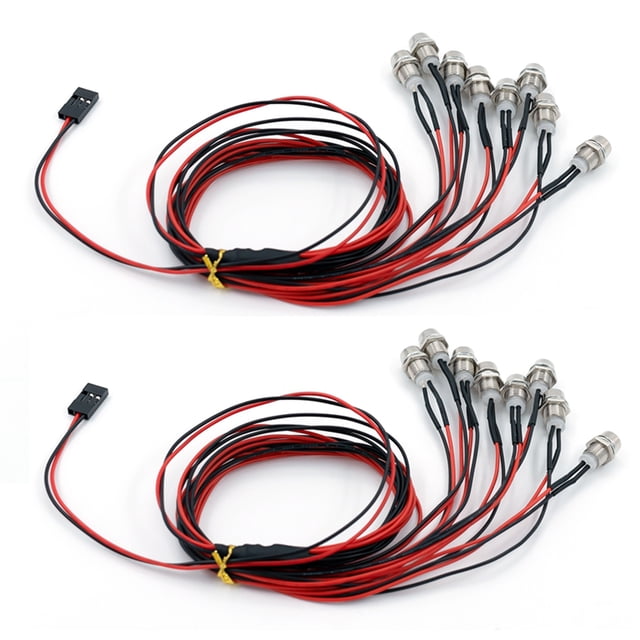 Modelo de luces de material, RC LED Light RC Car Light 16 Luces Reemplazo para 1/10 1/8 HSP Redcat R Tomshoo 16 piezas