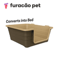 thumbnail image 6 of Dog House - Durable, Spacious Outdoor Dog House for Large Dogs - Easy Quick-Snap Assembly, Travel-Friendly and Air Ventilated Design and Comfort (Brown, H 20 x W 20 x L 26.3 - Large), 6 of 6