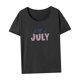 thumbnail image 4 of Camiseta para mujer verano básica camiseta para vacaciones mochilero playa vacaciones oficina XL, 4 of 7