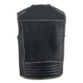 thumbnail image 2 of Milwaukee Leather MLM3536 Men's Distressed Grey Leather Collarless Motorcycle Rider Vest Medium, 2 of 7