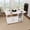 White, variant on 47 Inch Multi-Functional Folding Table with Storage Shelves and Wheels, Foldable Dining Table for Small Spaces, Compact Desk for Kitchen, Dorm, Office, Ancient Oak