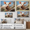 thumbnail image 4 of Designart "Pastoral Scene with a Pink Curious Piglet" Animals Floater Framed Wall Art Print, 4 of 7
