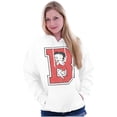thumbnail image 3 of Vintage Betty Boop Cartoon Varsity B Women Plus Size Hoodie Brisco Brands 2X, 3 of 4