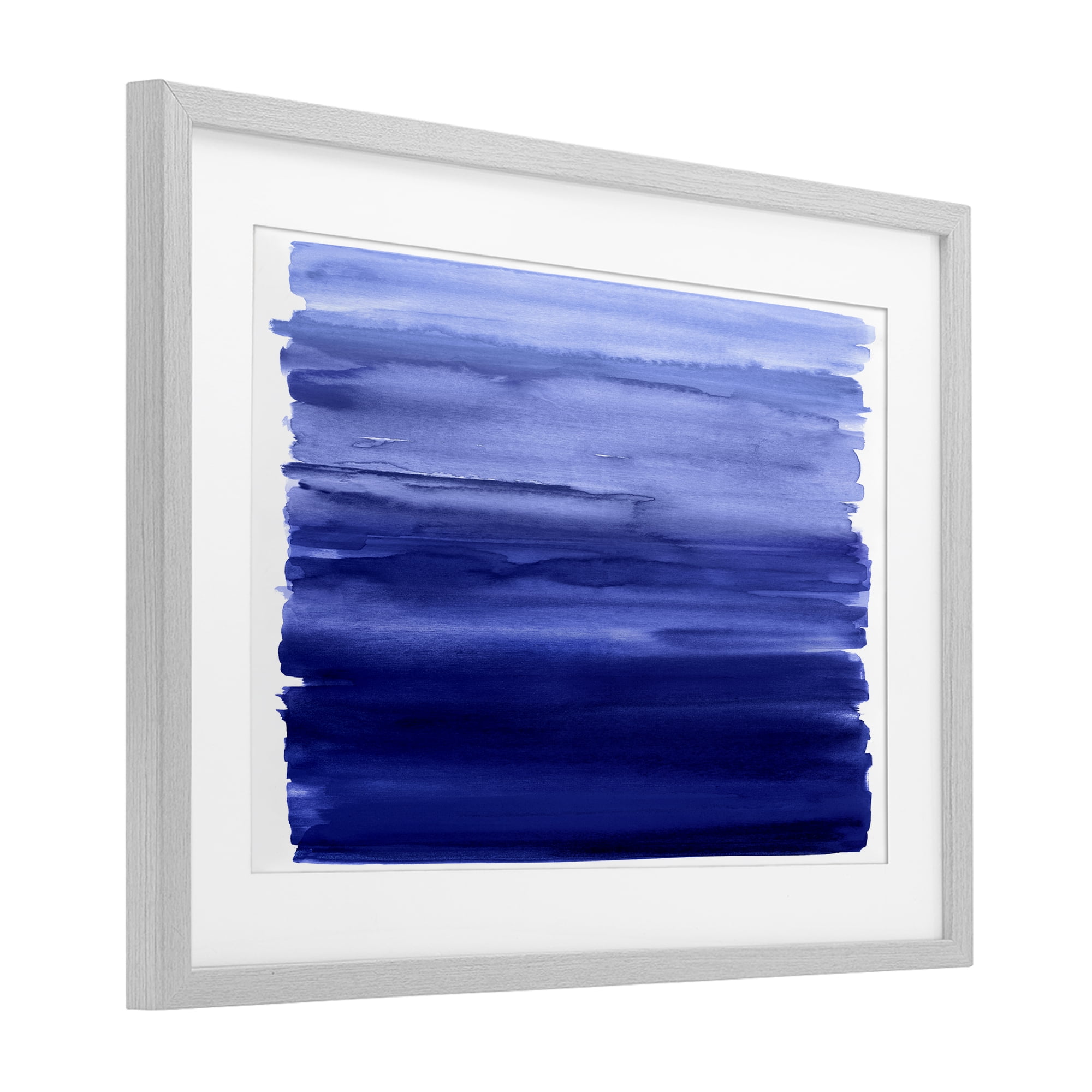 Stupell Industries Oceanic Ombre Blue Gray Framed Print Under Glass, design by Allie Corbin