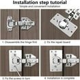 thumbnail image 3 of Lefu 10Pair Cabinet Hinge Repair Tool Plate Close Hinges Kitchen Cupboard Door Fixing, 3 of 9