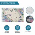 thumbnail image 6 of Watercolor Flowers Placemats Set of 4, Spring Floral Butterflies Botanical Beige Placemats for Dining Table, Place Mats for Kitchen Tabletop, Waterproof Wipeable Dining Table Mats Set, 6 of 9