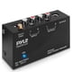 thumbnail image 1 of Pyle Phono Turntable Preamp - Mini preamplificador estéreo con batería de 9 V - Adaptador de corriente CC de 12 V - Entrada/salida RCA - Bajo ruido - Ideal para fonógrafo y vinilo - PP555, 1 of 5