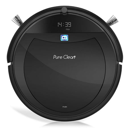 Automatic Programmable Robot Vacuum Cleaner - Scheduled Activation Auto Charge Dock - Robotic Home Cleaning for Clean Carpet Hardwood Floor, HEPA Pet Hair and Allergies Friendly - PureClean
