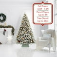 thumbnail image 2 of 22-Inch Water Hyacinth Christmas Tree Collar, Woven Tree Square Base Cover with Cord Cut Out, Seafoam, 2 of 7