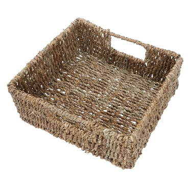 FRCOLOR  Large Wicker Basket Straw Seagrass Storage Woven Flower