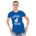 thumbnail image 4 of Scary Vegan Bunny Rabbit Vegetarian Men's Graphic T Shirt Tees Brisco Brands X, 4 of 5
