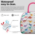 thumbnail image 3 of Womens Colorful Dinosaurs Silhouettes Pattern Lunch Box for Work,Insulated Lunch Bag for Women,Loncheras Para Mujer,Leakproof Adult Lunch Bag for Work,Beach,Travel,Picnic,Camping, 3 of 7