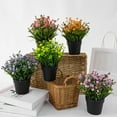 thumbnail image 4 of Fake Plants, Small Potted Plants, Mini Artificial Small Flower, Faux Greenery Plants for Garden Lawn Balcony Office Home Decoration, 4 of 8