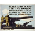 thumbnail image 2 of Charles Buckles Falls 18x15 Black Ornate Wood Framed Double Matted Museum Art Print Titled - Learn to Make and Test the Big Guns - Better Yourself, Enlist and Learn a Trade in the Ordna, 2 of 5