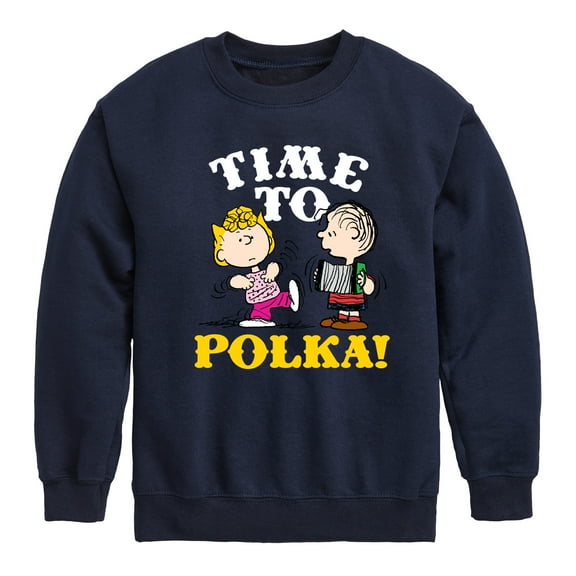 Peanuts - Time To Polka - Toddler & Youth Crewneck Fleece Sweatshirt