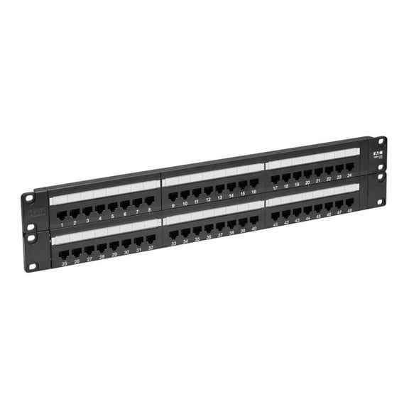 Tripp Lite 48-Port 2U Rackmount Cat6 110 Patch Panel 568B, RJ45 Ethernet (N252-048)