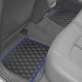 thumbnail image 6 of FH Group Deluxe Universal Fit Non-Slip Faux Leather Car Floor Mats Blue - 4pc, 6 of 9