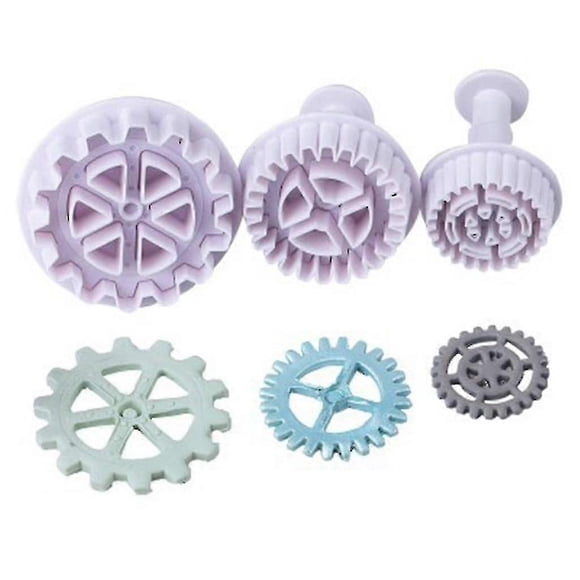 Plastic Gear Cookie Cutters Steampunk Fondant Molds Cogs Mold Fondant Cake Molds