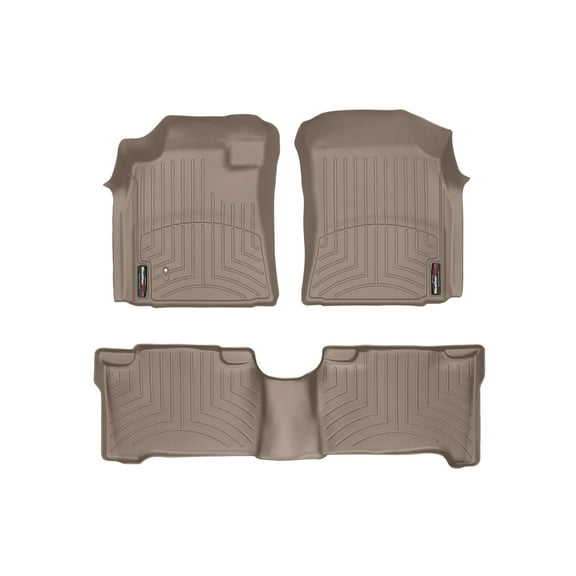 WeatherTech Custom Fit FloorLiners compatible with 2005-2007 Toyota Sequoia - 1st & 2nd Row, Tan