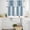 Haze blue, variant on Forest Green Ombre Stripe Kitchen Curtains Sets for Windows 24 Inch Length, Farmhouse Simple Striped Rod Pocket Window Treatments Tier Curtains and Valances Set for Bedroom/Bathroom
