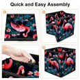 thumbnail image 4 of Flamingo Foldable Organizer Bins with Handle, 10.8"x10.5"x10.6", Large Capacity Storage Bin Toy Box, 4 of 6