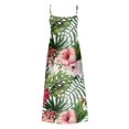 thumbnail image 3 of Robe Maxi Décontractée pour Femmes Sans Manches Col en V Bretelles Spaghetti Robe d'Été Ample Imprimé Floral Longues Robes, 3 of 4