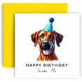 thumbnail image 1 of Huxters Birthday Card from the Dog \u2013 Rhodesian Ridgeback - Happy Birthday to Dog Mum and Dog Dad \u2013 Birthday Card from the Dog to Friends Family First Birthday (Rhodesian Ridgeback), 1 of 7