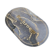 PureCasa Gradient Marble Pattern Rubber Bathroom Mats for Bathroom Toilet, Non-Slip Household Quick Drying Floor Mats for Bedroom Kitchen, Solid Color Modern Home Decor Doormat, 1PC, 16"x24", A