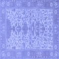 thumbnail image 1 of Ahgly Company Indoor Square Oriental Blue Traditional Area Rugs, 4' Square, 1 of 4
