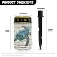 thumbnail image 6 of COEQINE Solar Lights Outdoor Lights Solar Powered Cemetery Lights Grave Solar Candles Outdoor Stake Lights Garden Solar Lantern Beach Theme Decoration, Sea Turtle Wood Grain, 6 of 7