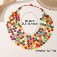 thumbnail image 2 of Collar de perlas de madera multicolor de Boho, moda de viaje de verano, accesorio de fiesta del mes del orgullo de la graduación de la boda de cumpleaños, 2 of 4