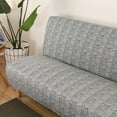 thumbnail image 5 of Folding Sofa Bed Cover Solid Color Futon Armless Slipcover Polyester Elastic Fabric All-Inclusive Cover, 5 of 5