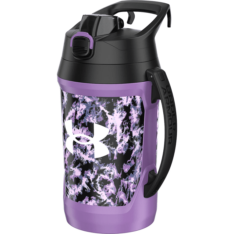 Under Armour Playmaker Jug 64 Oz. Water Bottle, Purple Dyed Map