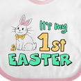 thumbnail image 4 of Inktastic It's My 1st Easter with Cute Chick and Bunny Boys or Girls Baby Bib, 4 of 4