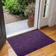 thumbnail image 2 of Purple Black Ornament Eye Pattern Door Rugs,Washable Non Slip Door Mats Indoor,Decorative Door Mats,Entry Mat Indoor for Entrance,Bedroom,Kitchen,Bathroom,17"x30", 2 of 6