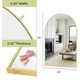 thumbnail image 6 of Anyrose 30" x 20" Gold Arched Bathroom Vanity Wall Mirror, 6 of 6
