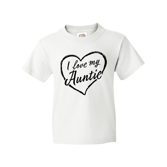 Inktastic I Love My Auntie in Black Chalk Heart Youth T-Shirt