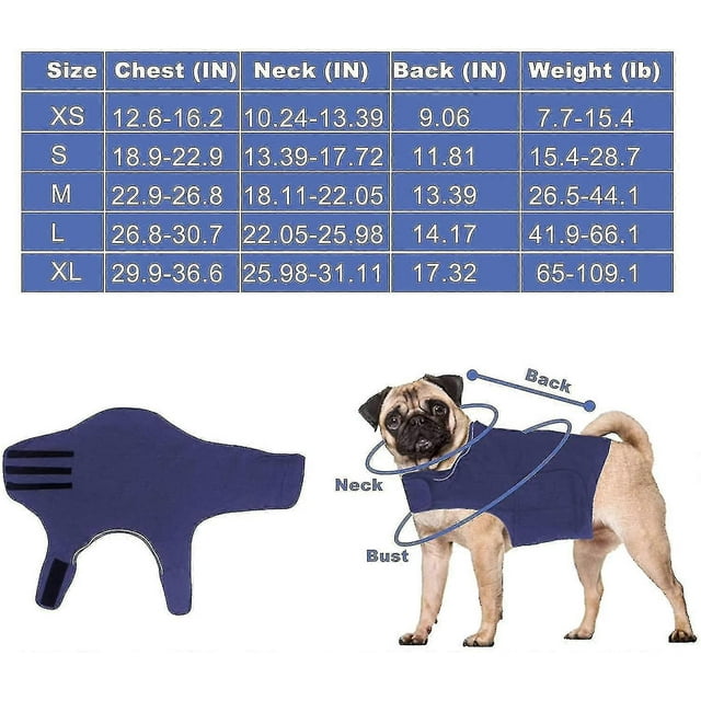Dog Anti Anxiety Vest For Vet Visit, Travel And Separation, Suitable For Small Medium Large Dogs